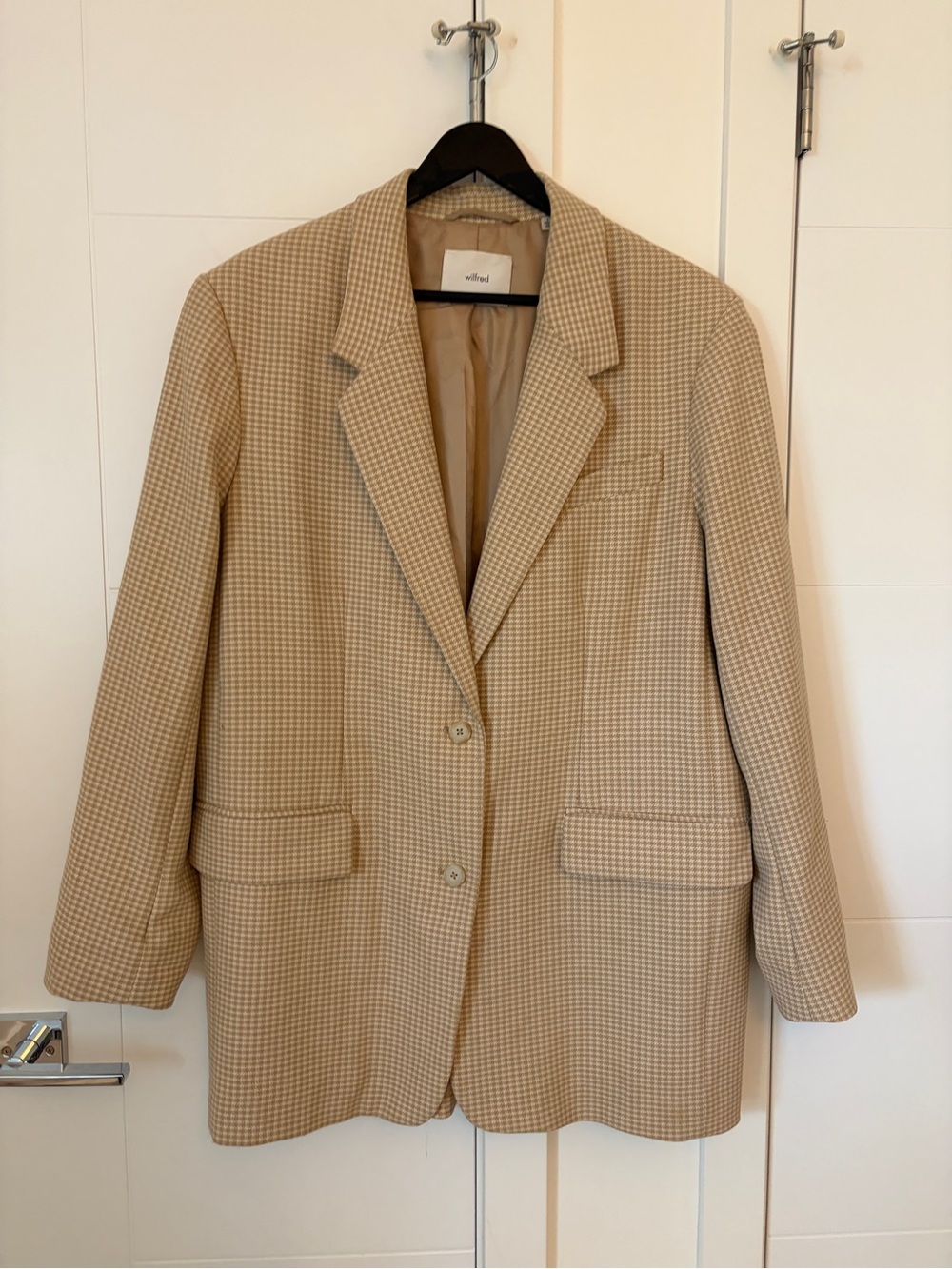 Wilfred Beige Checked Blazer Jacket